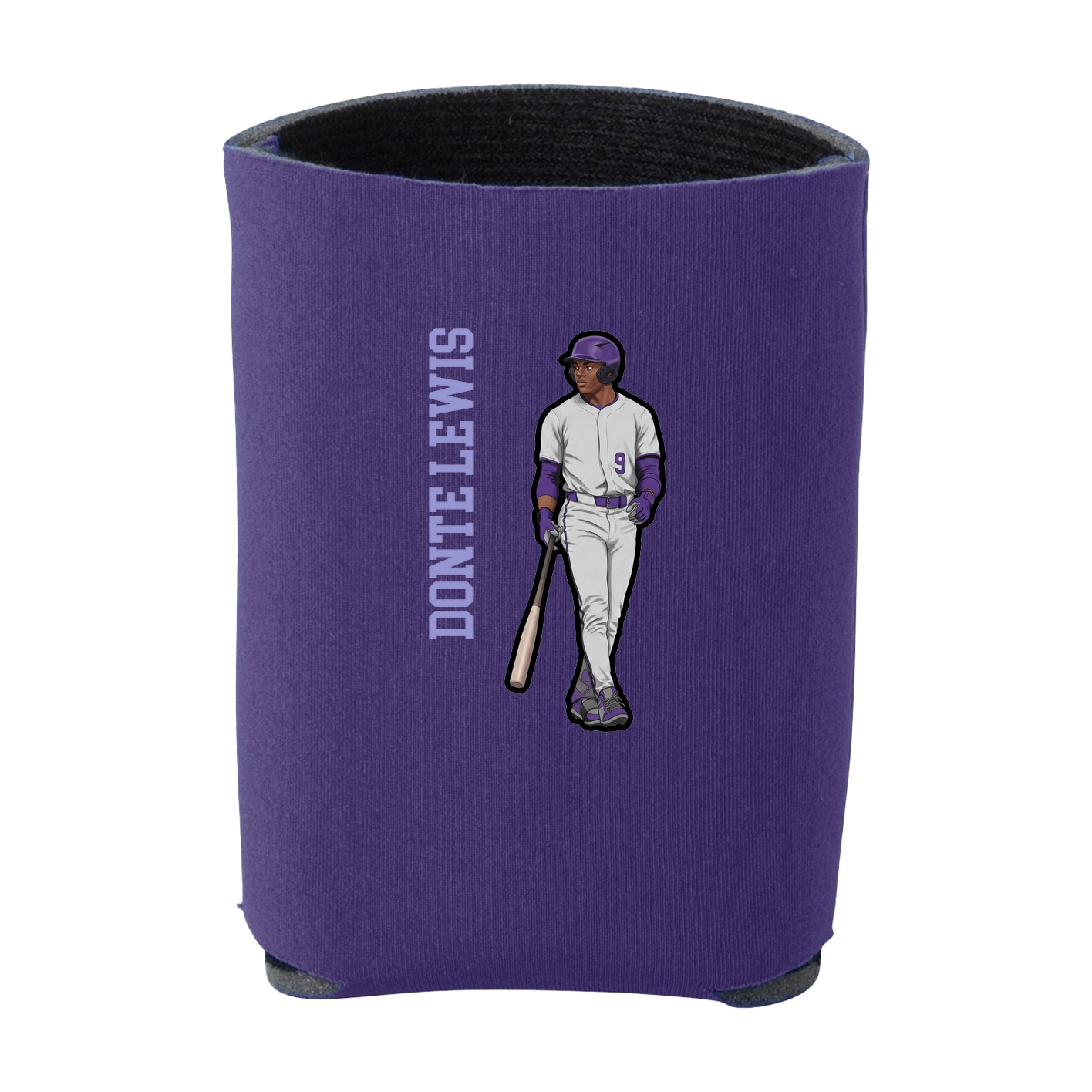 Can Holder — Name Vertical in Purple