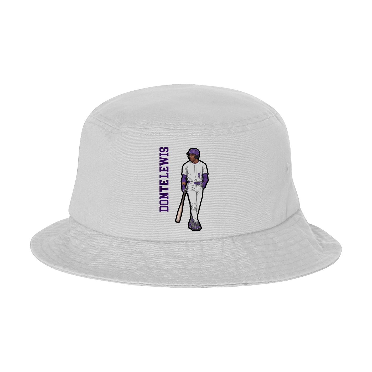 Bucket Cap — Name Vertical in White