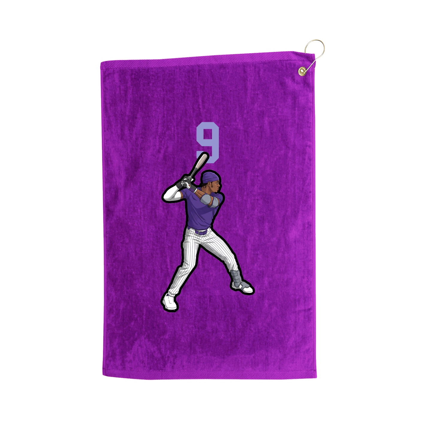 Golf Towel — Number Top in Purple