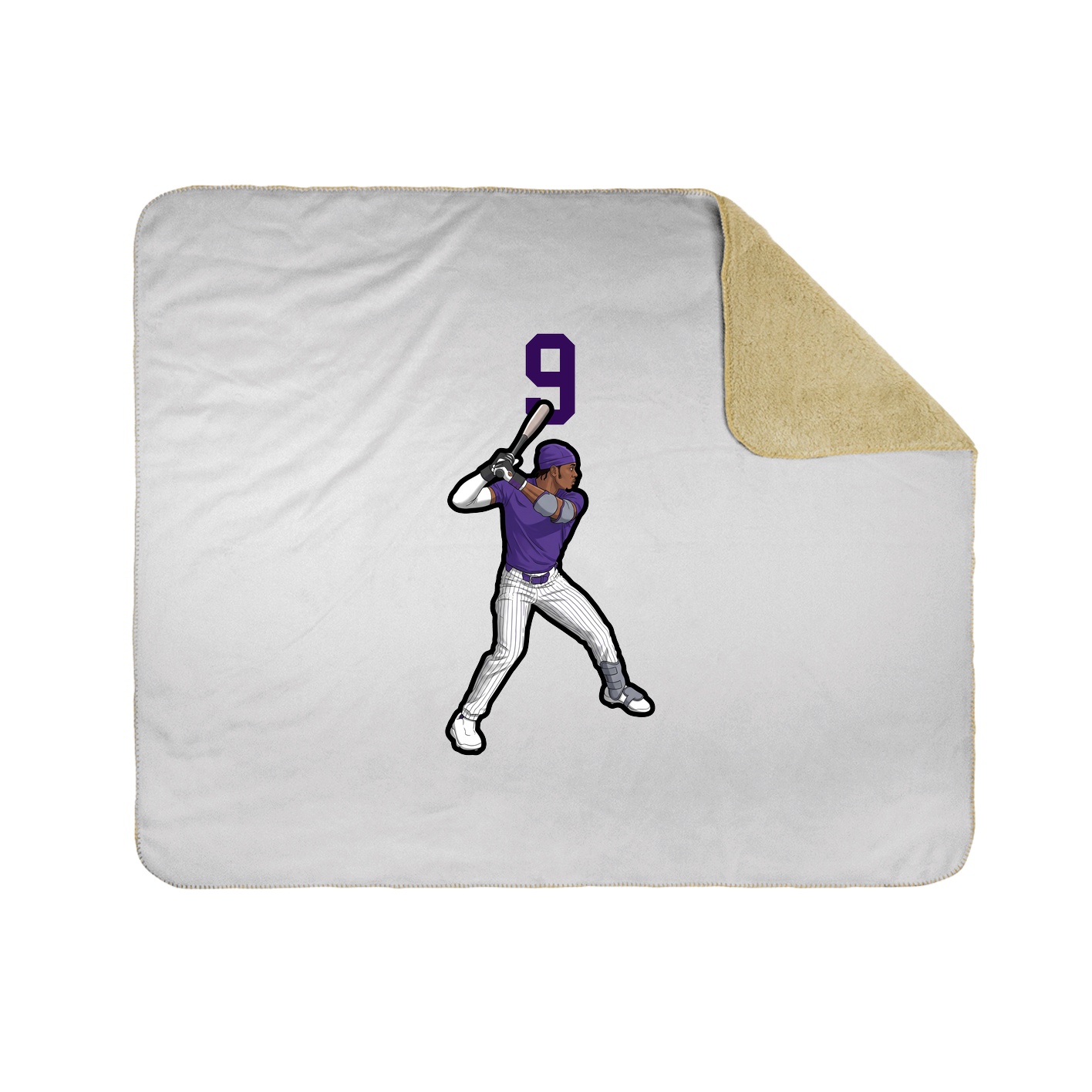 Throw Blanket — Number Top in White