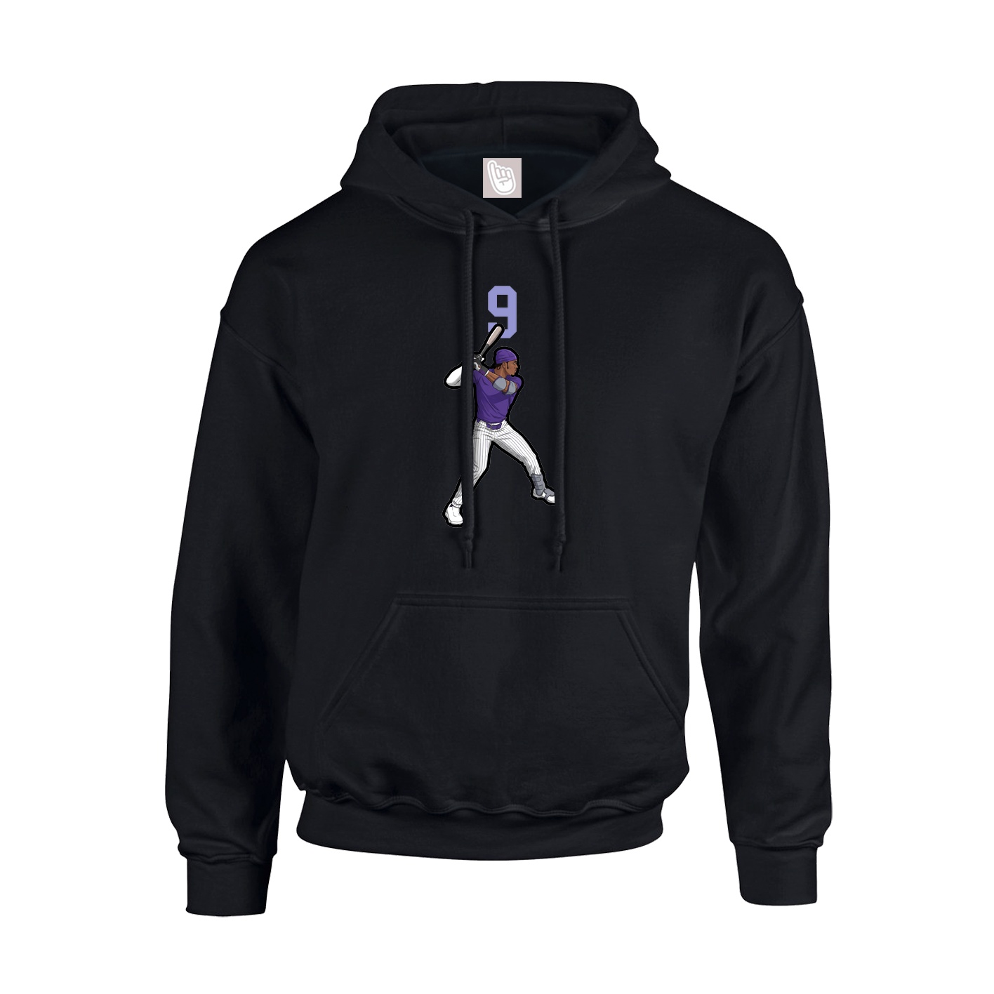 Hoodie — Number Top in Black