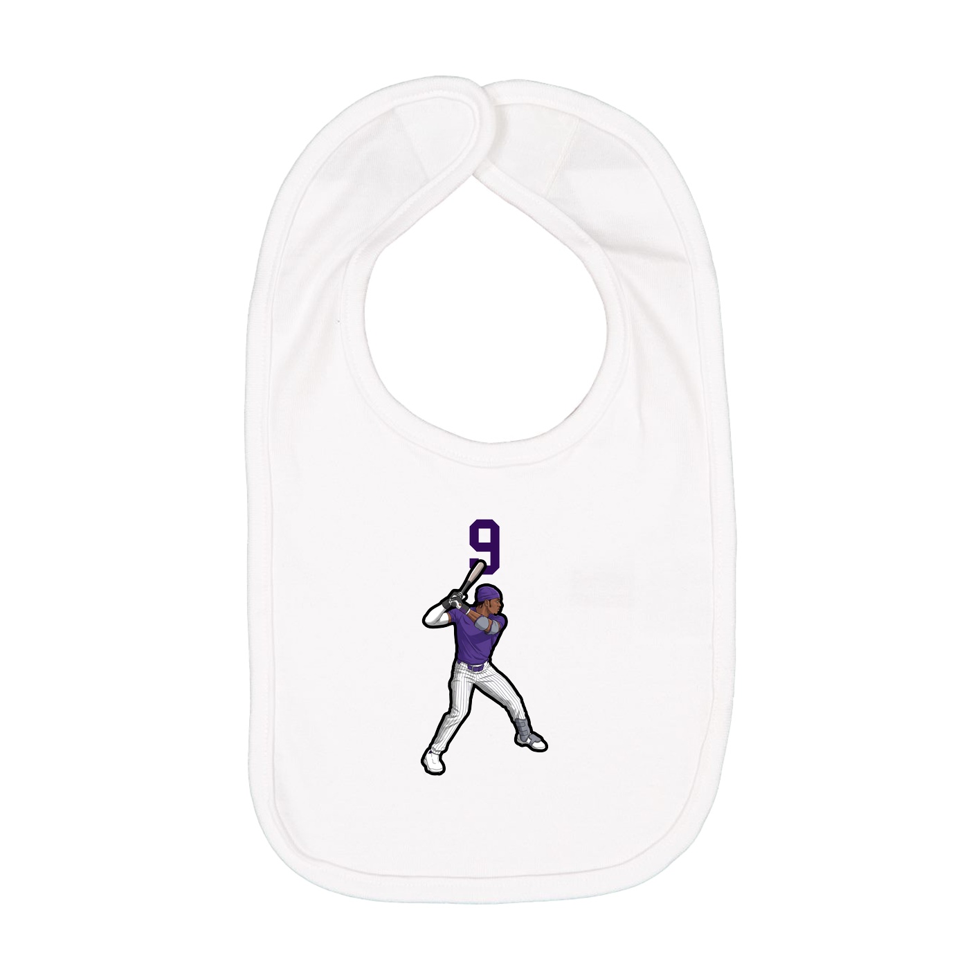 Infant Bib — Number Top in White