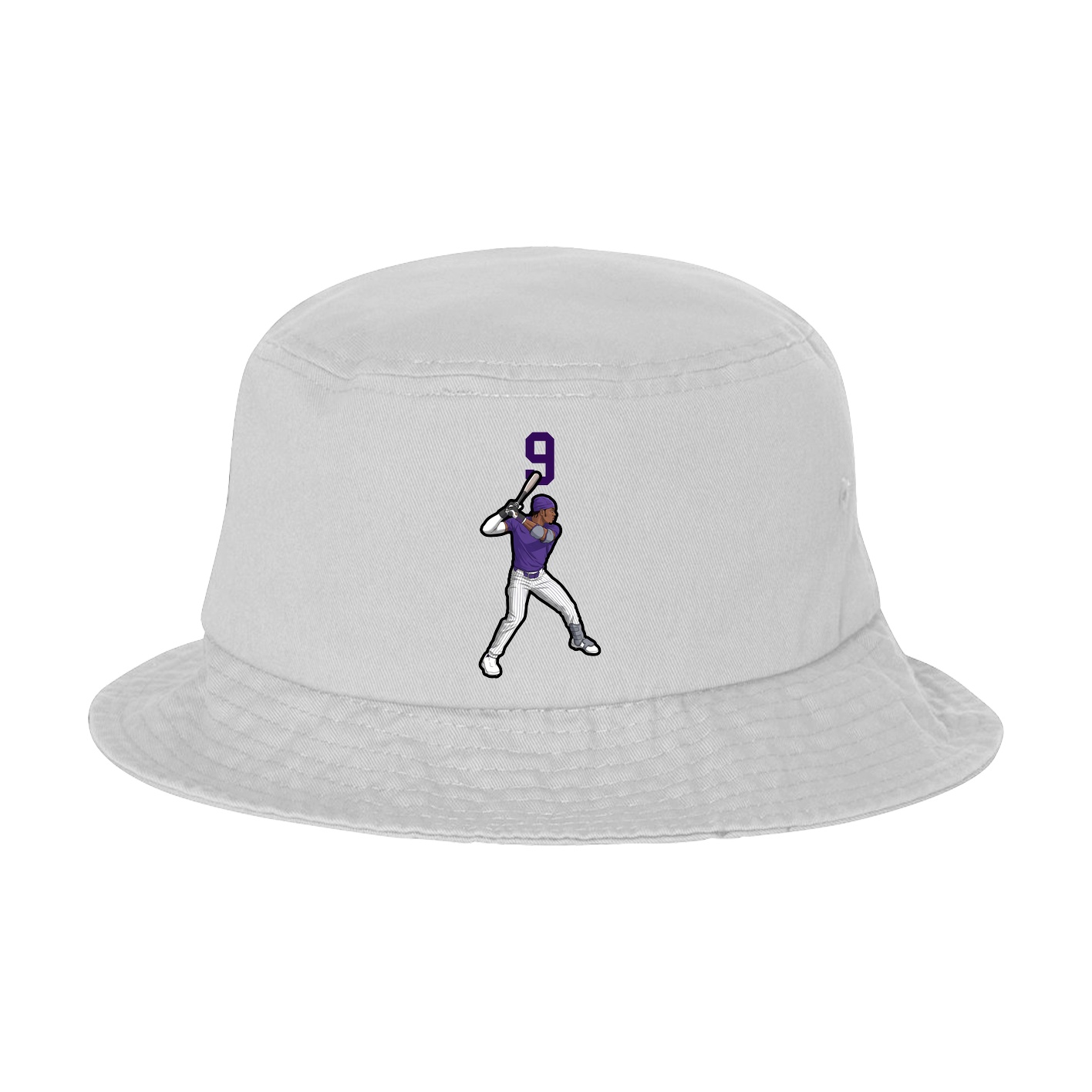 Bucket Cap — Number Top in White