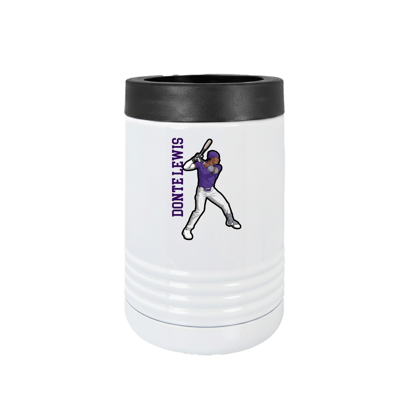 Beverage Holder — Name Vertical in White