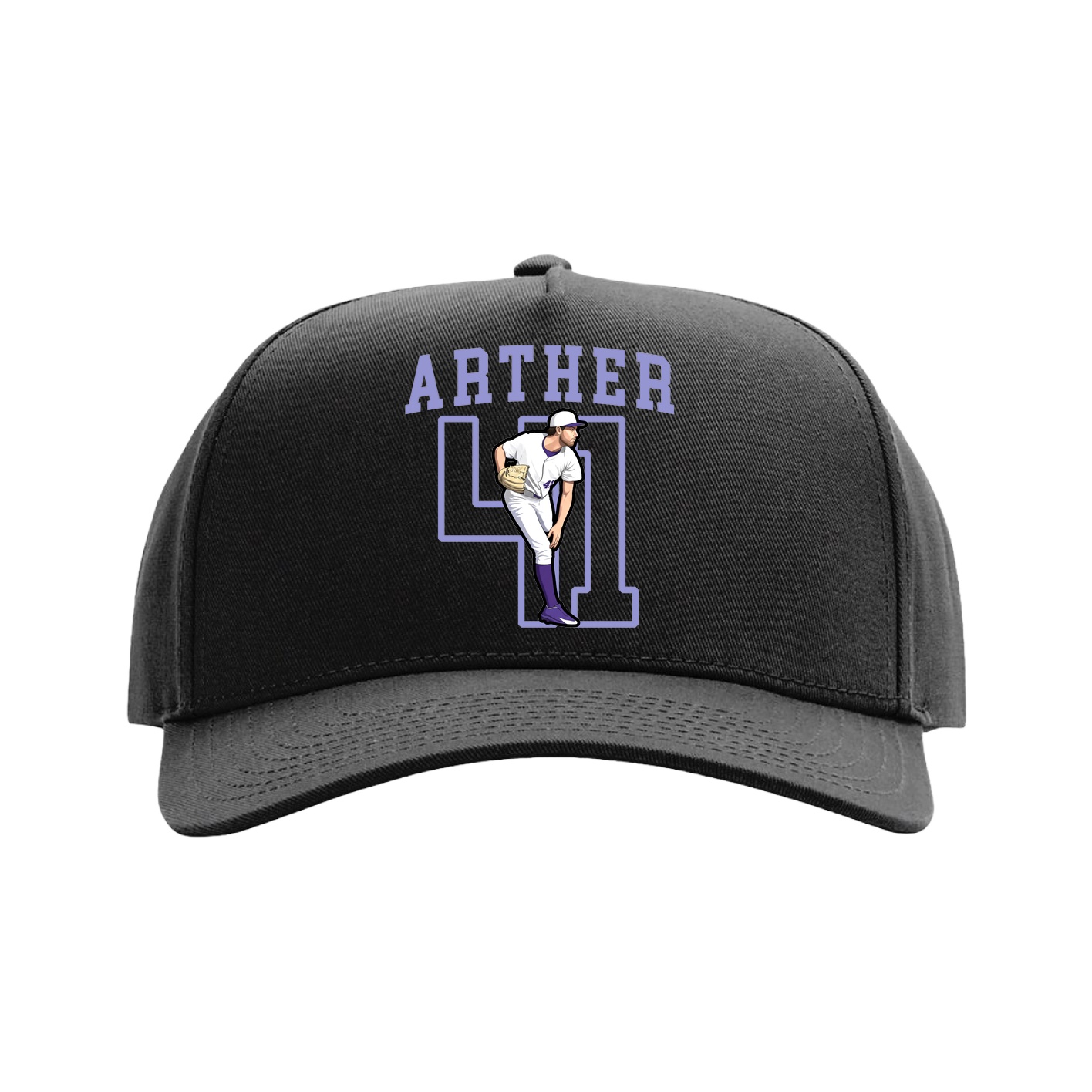 Full Fabric Five-Panel Champ Cap — Shirsey in Black