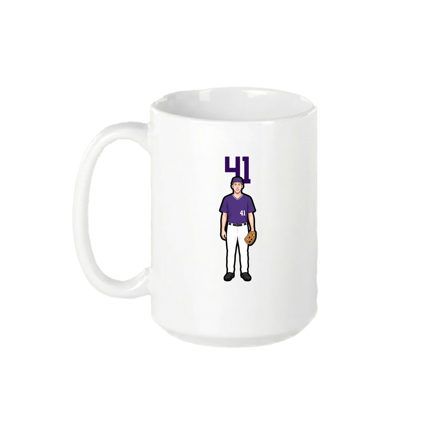 15oz Coffee Mug — Number Top in White