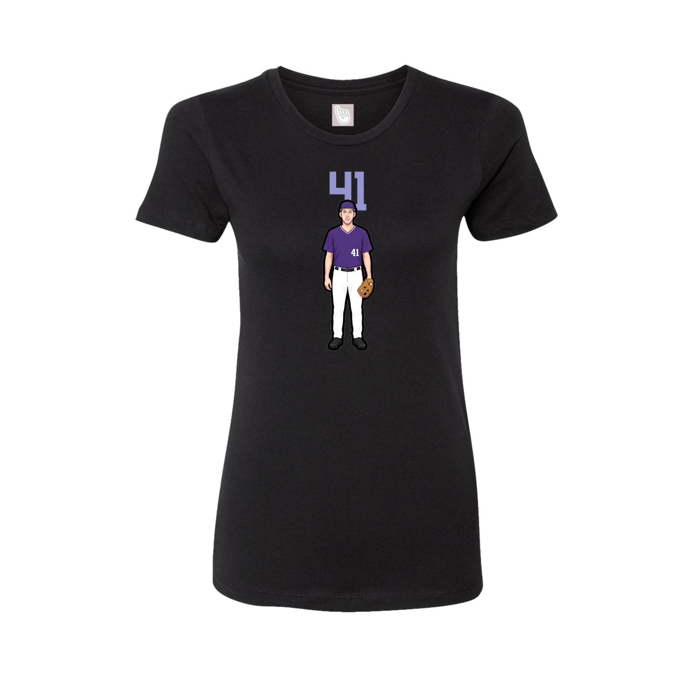 Womens Tee — Number Top in Black