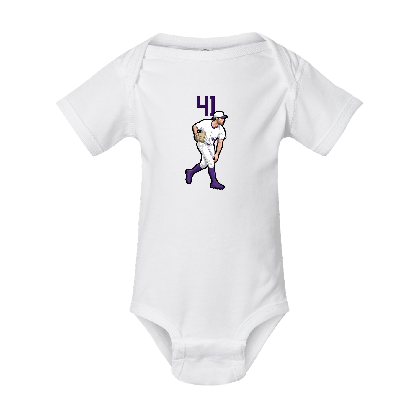 Baby Onesie — Number Top in White