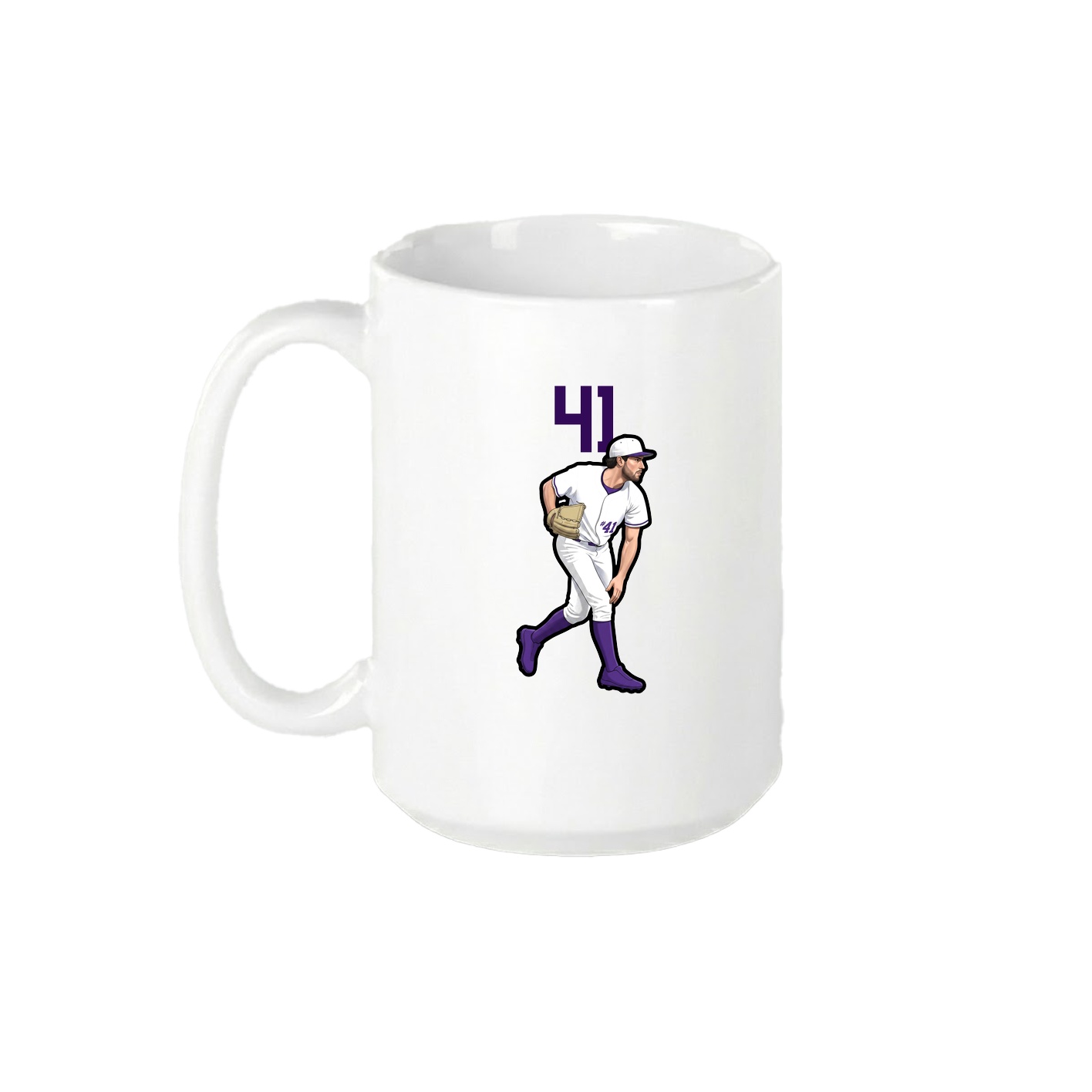 15oz Coffee Mug — Number Top in White