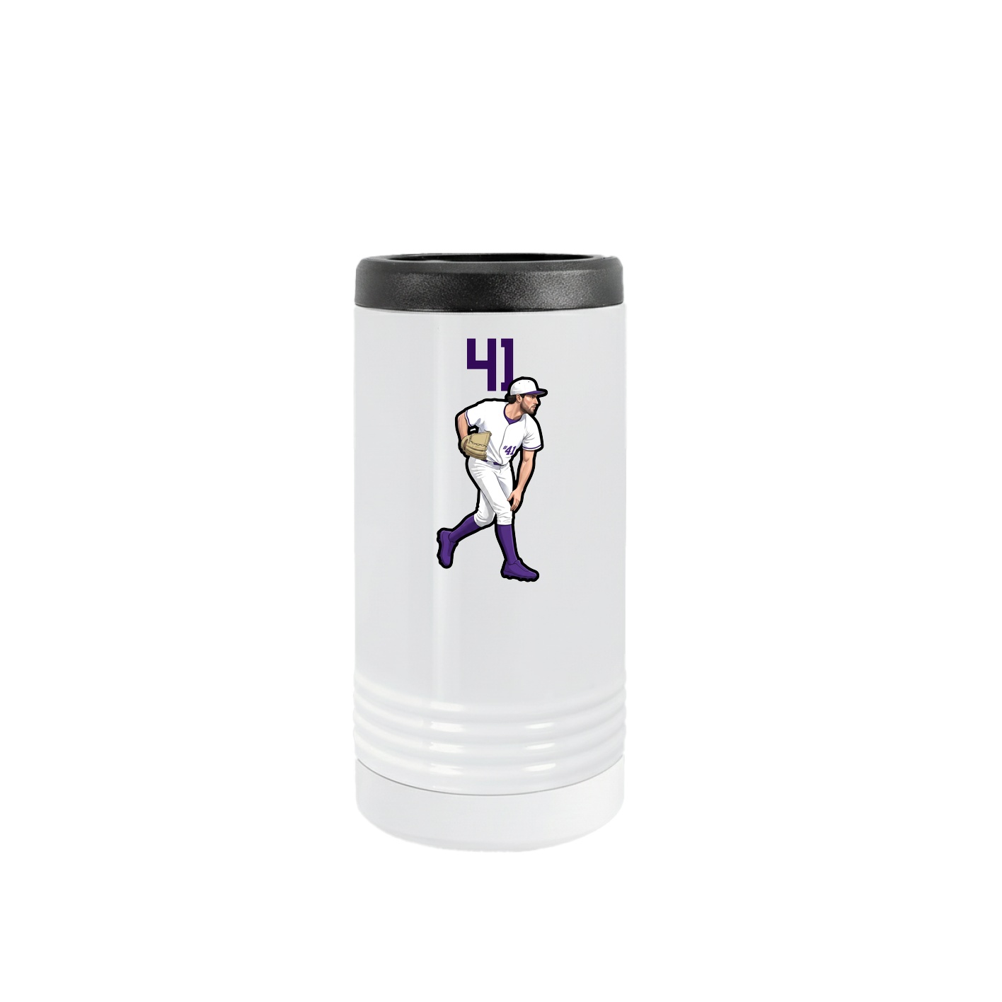 Slim Beverage Holder — Number Top in White