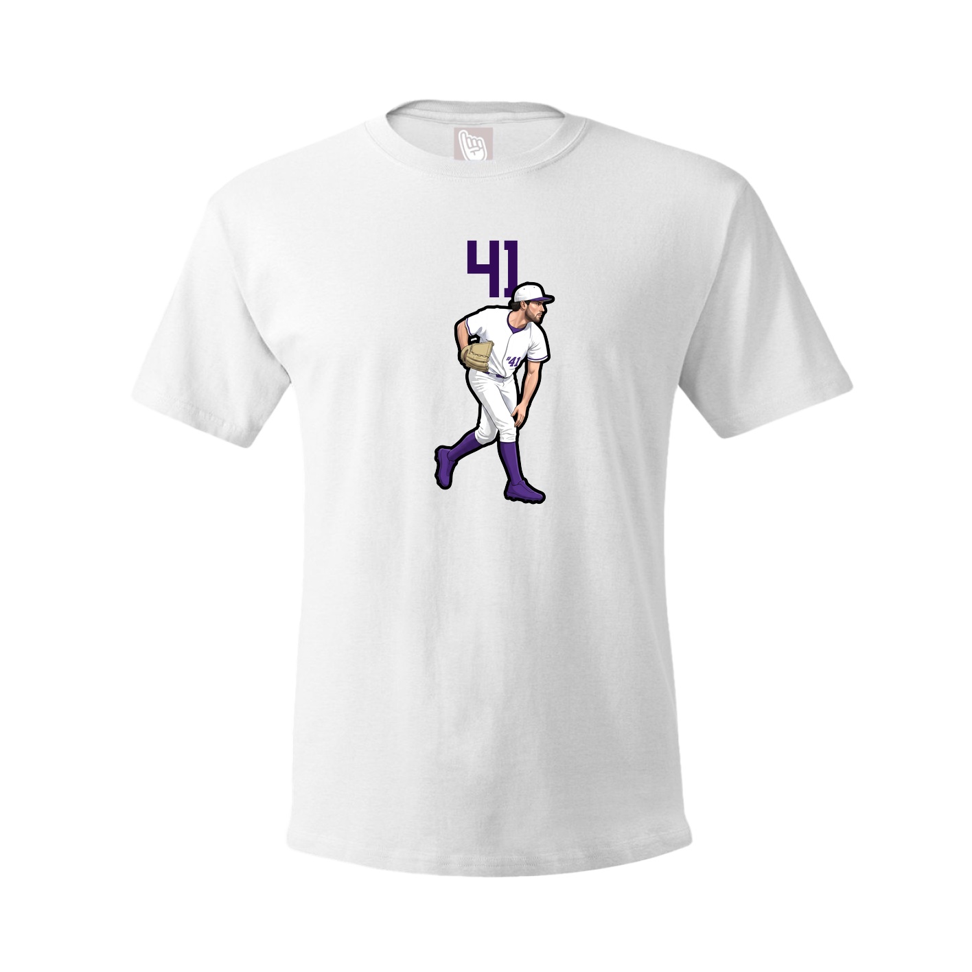 Youth Tee — Number Top in White