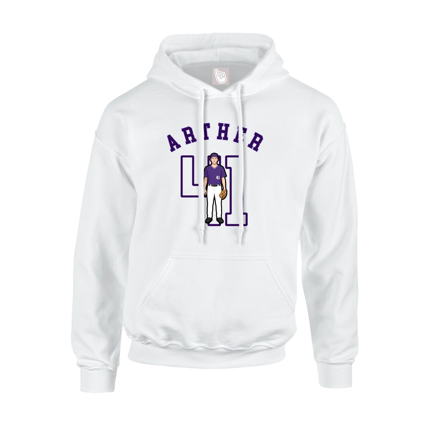 Youth Hoodie — Shirsey Arch in White
