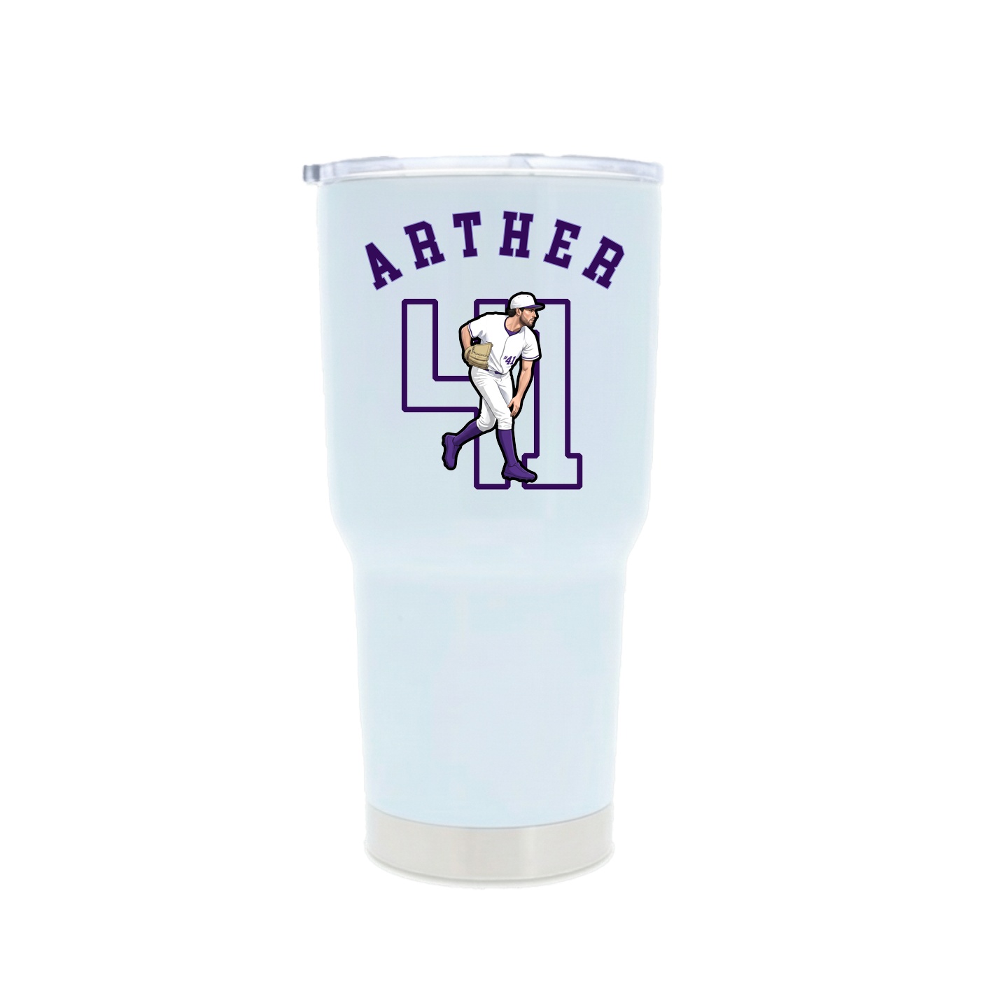 30oz Stainless Steel Tumbler — Shirsey Arch in White