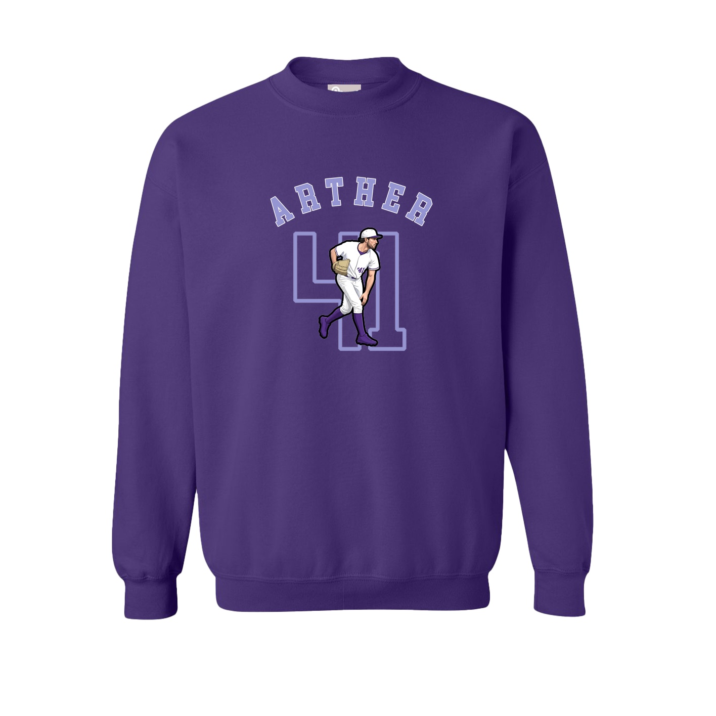 Fleece Crew — Shirsey Arch in Purple