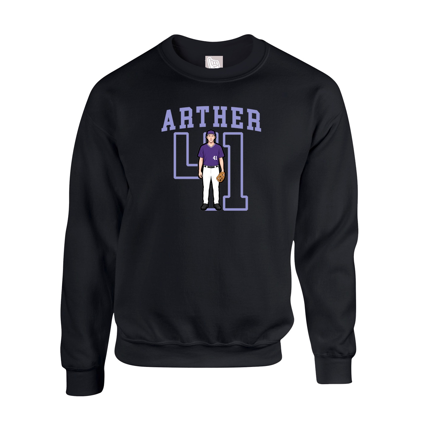 Fleece Crew — Shirsey in Black