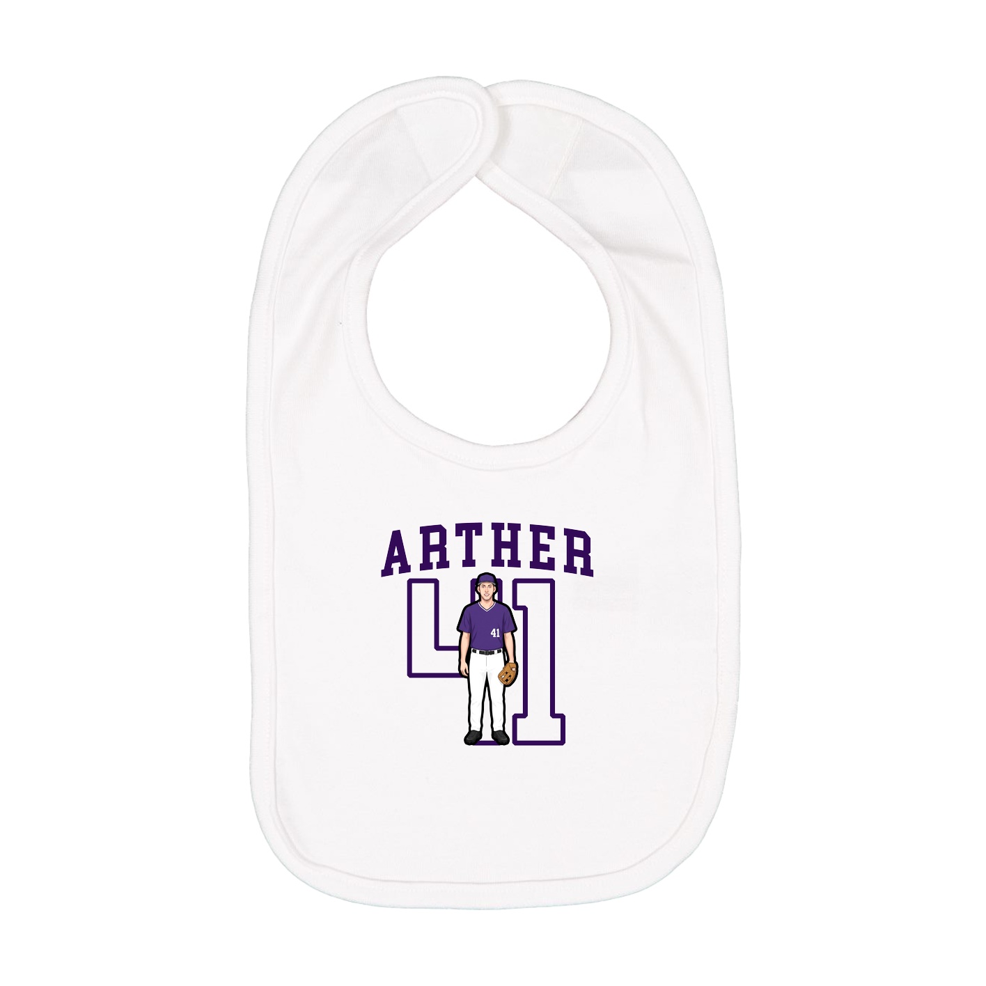 Infant Bib — Shirsey in White