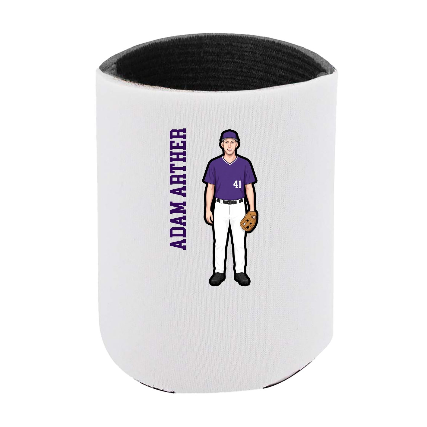 Can Holder — Name Vertical in White