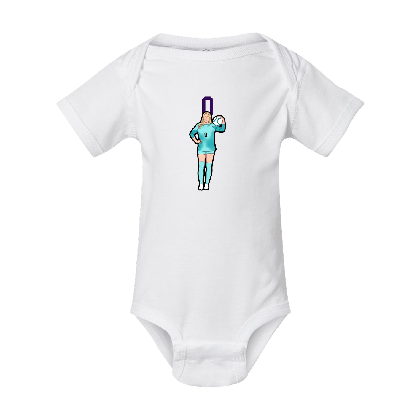 Baby Onesie — Number Top in White
