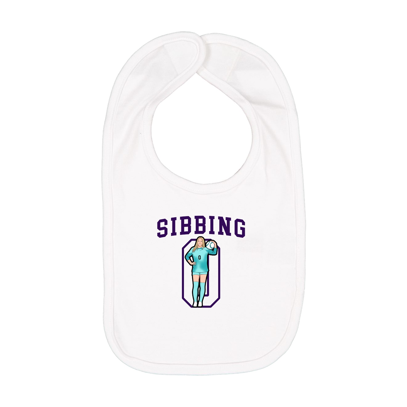 Infant Bib — Shirsey in White