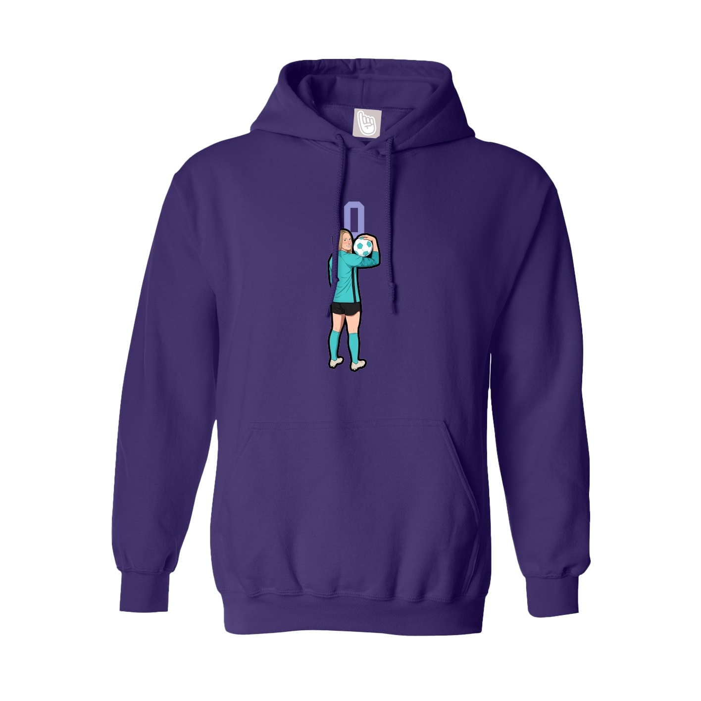 Youth Hoodie — Number Top in Purple