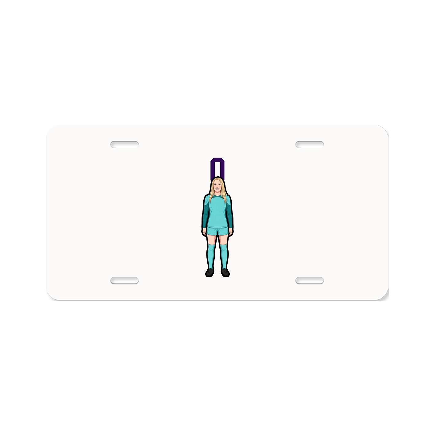 License Plate — Number Top in Classic