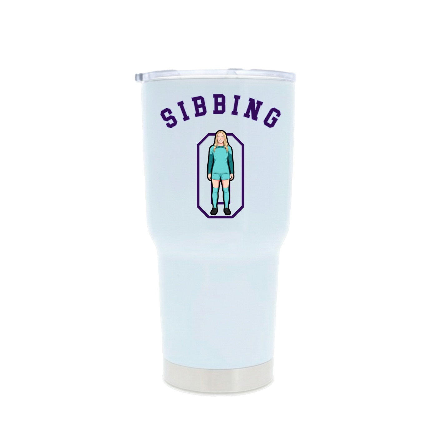 30oz Stainless Steel Tumbler — Shirsey Arch in White
