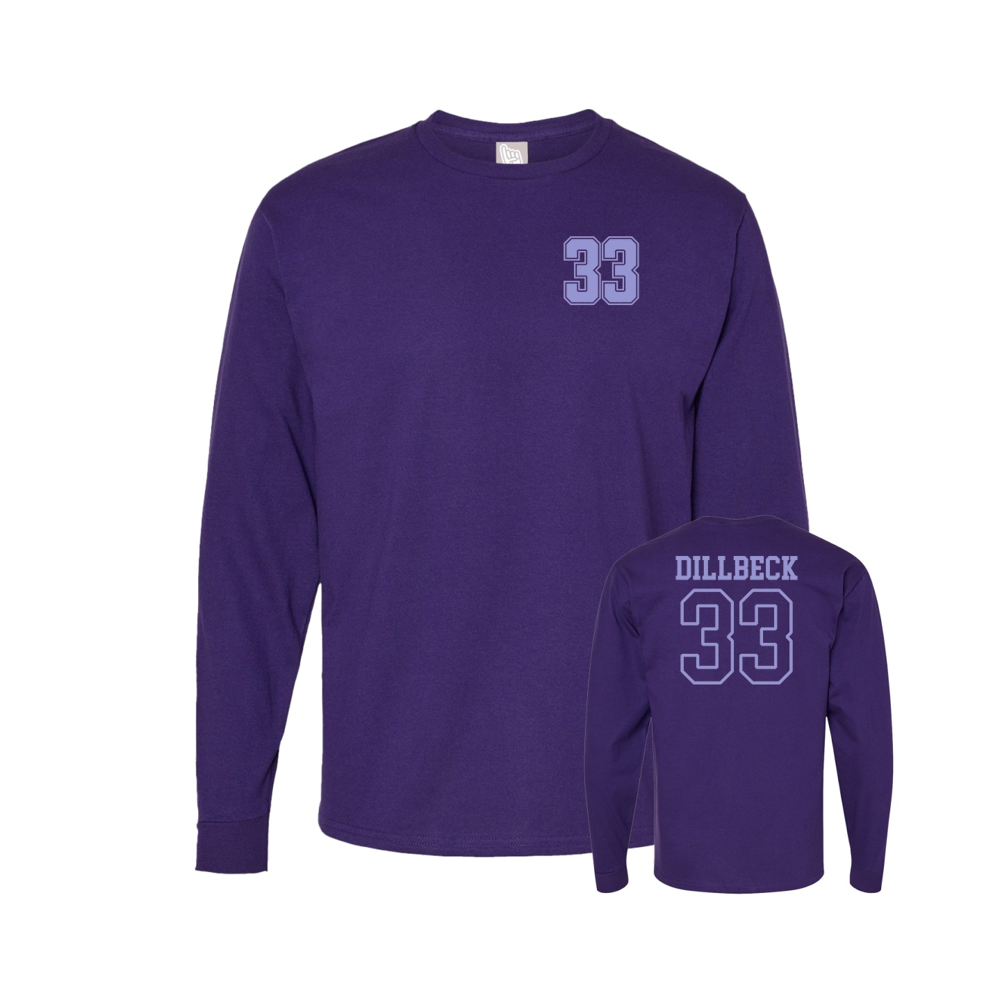 Long Sleeve Tee — Chest Back in Purple