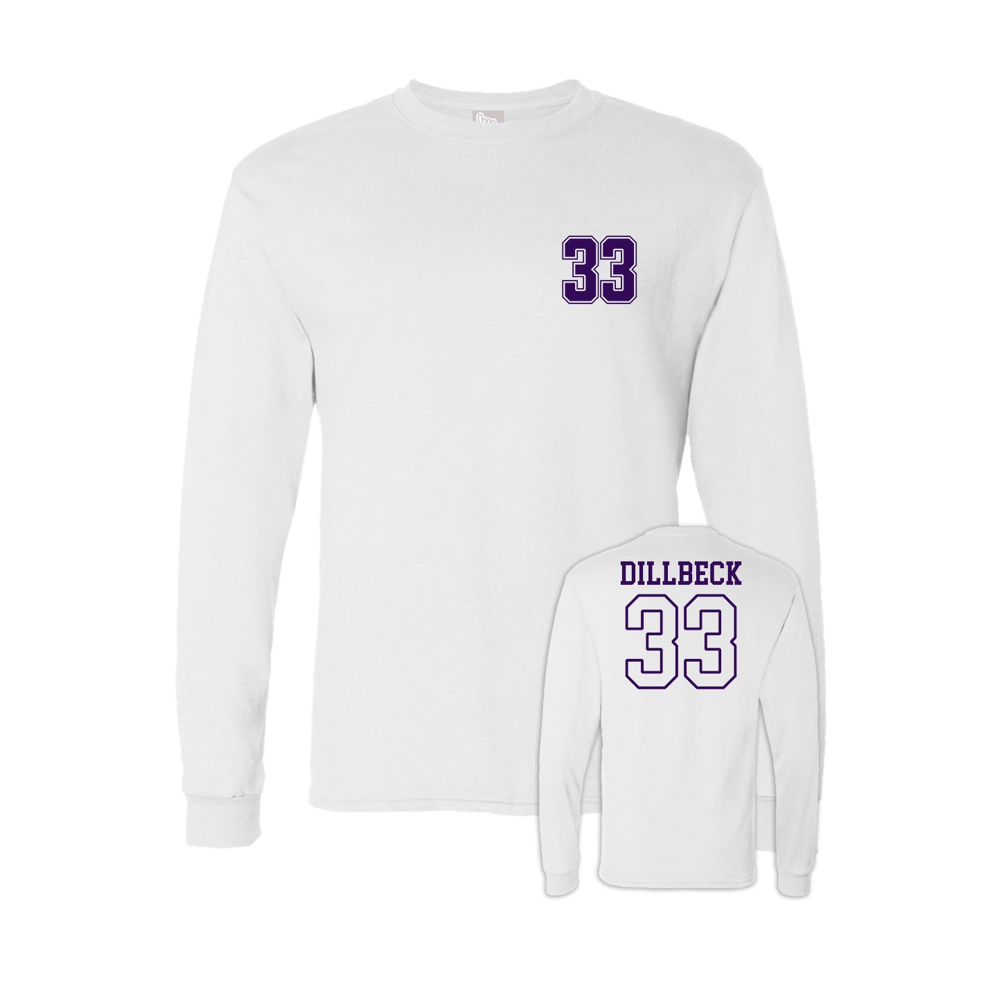 Long Sleeve Tee — Chest Back in White