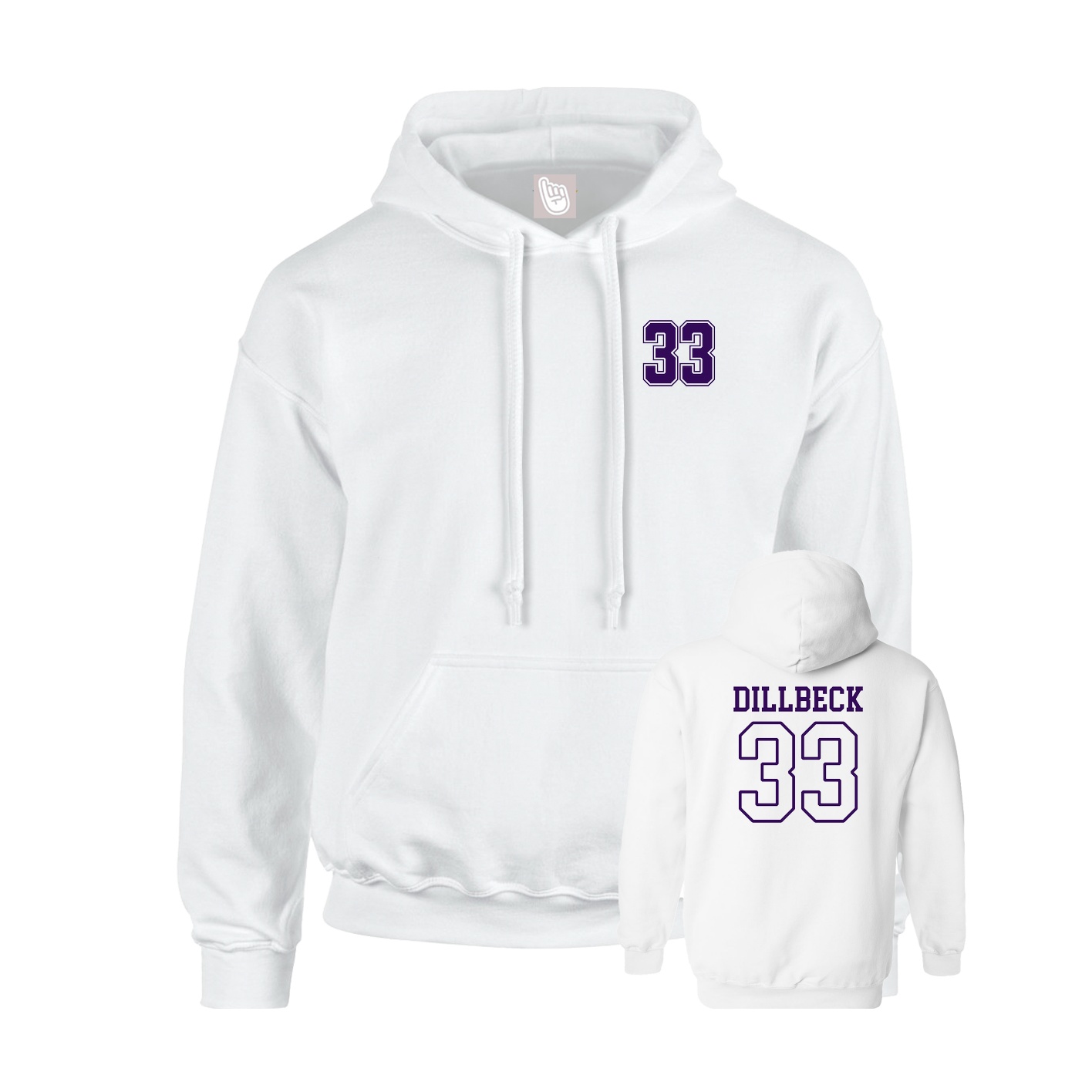 Hoodie — Chest Back in White