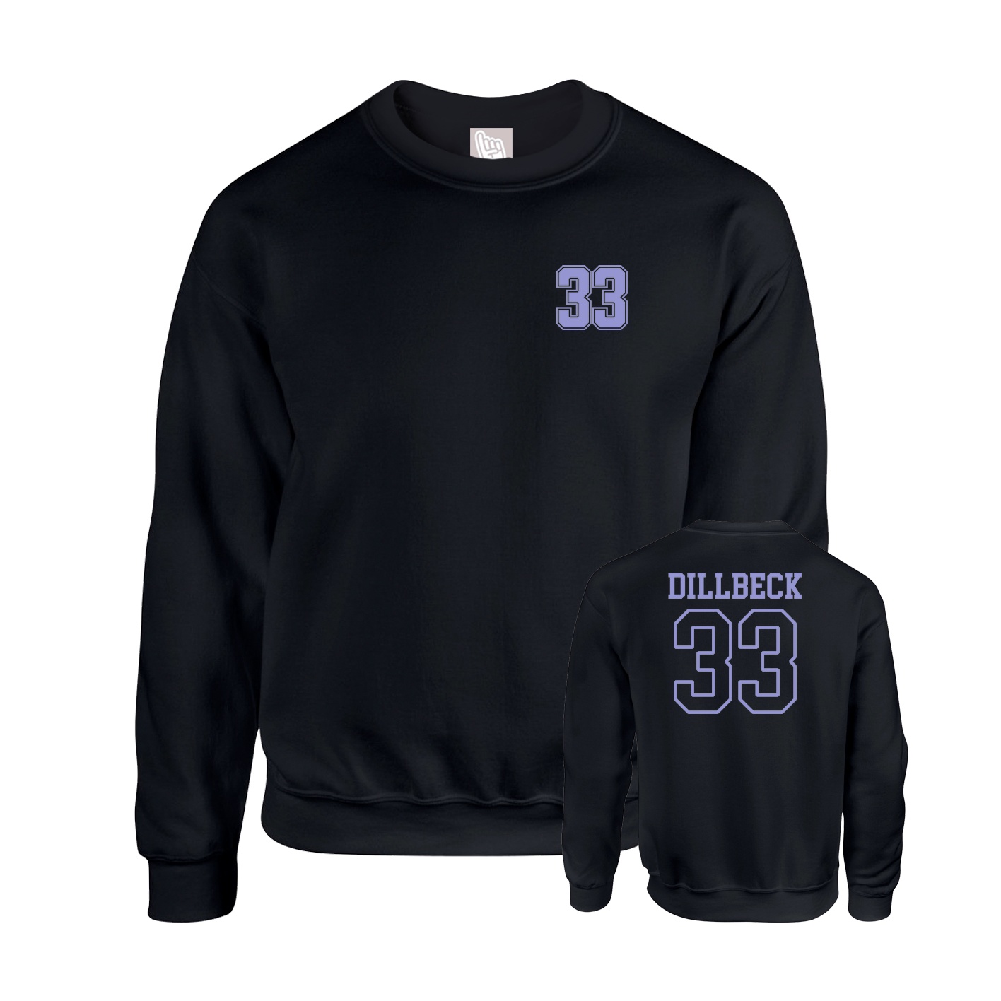 Fleece Crew — Chest Back in Black
