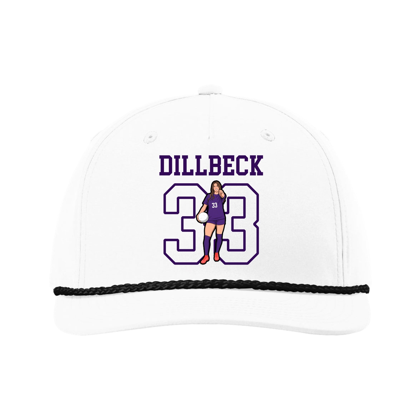 Five-Panel Classic Rope Cap — Shirsey in White