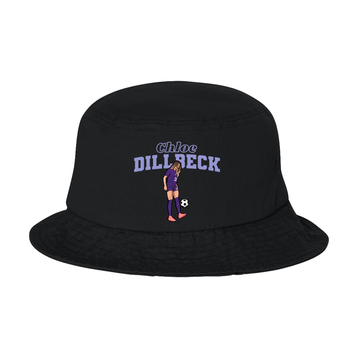 Bucket Cap — Name Arch in Black