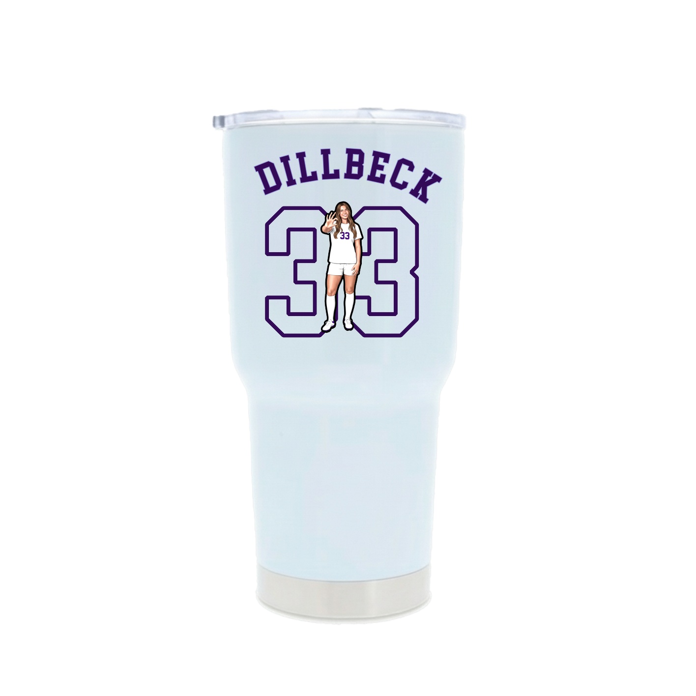 30oz Stainless Steel Tumbler — Shirsey Arch in White