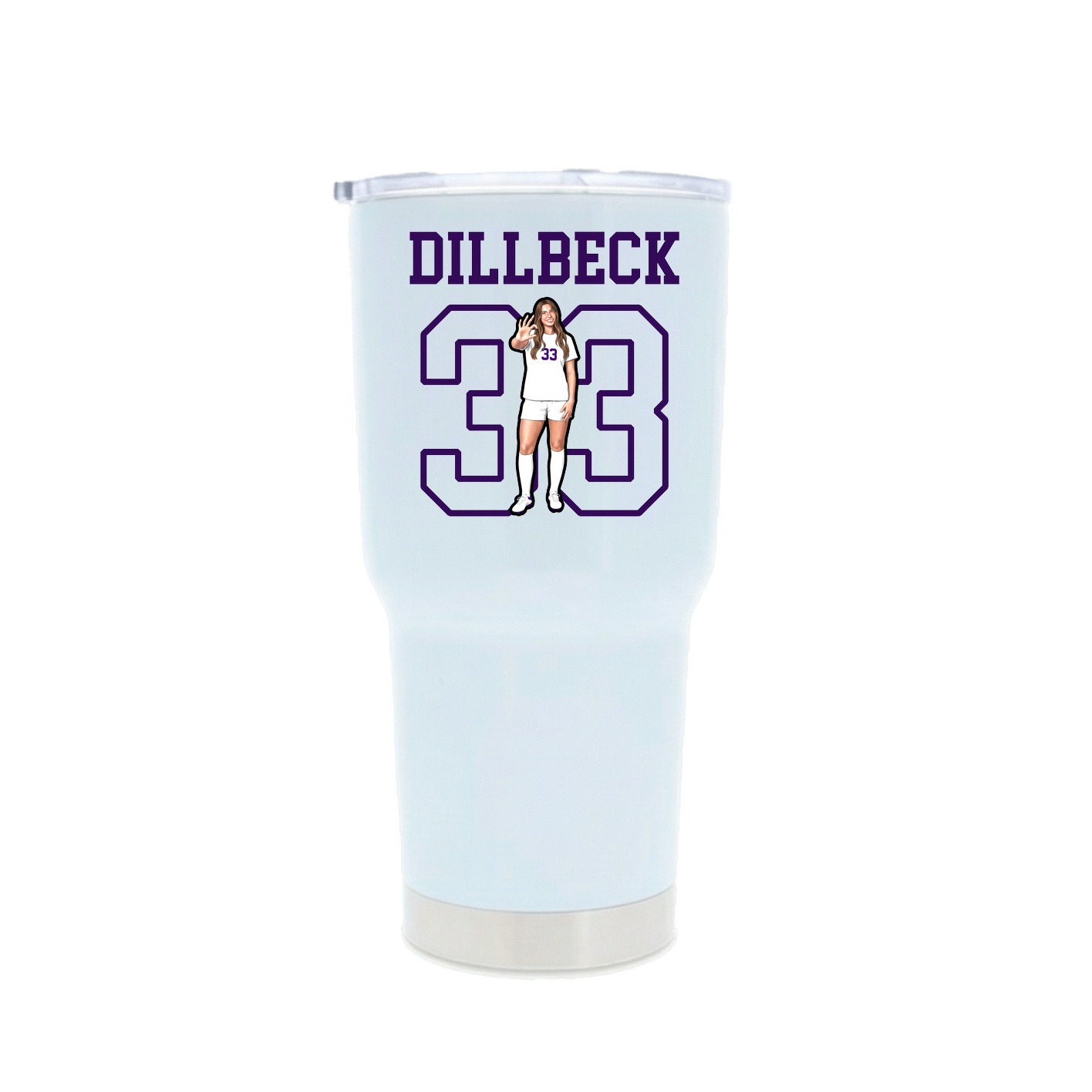 30oz Stainless Steel Tumbler — Shirsey in White