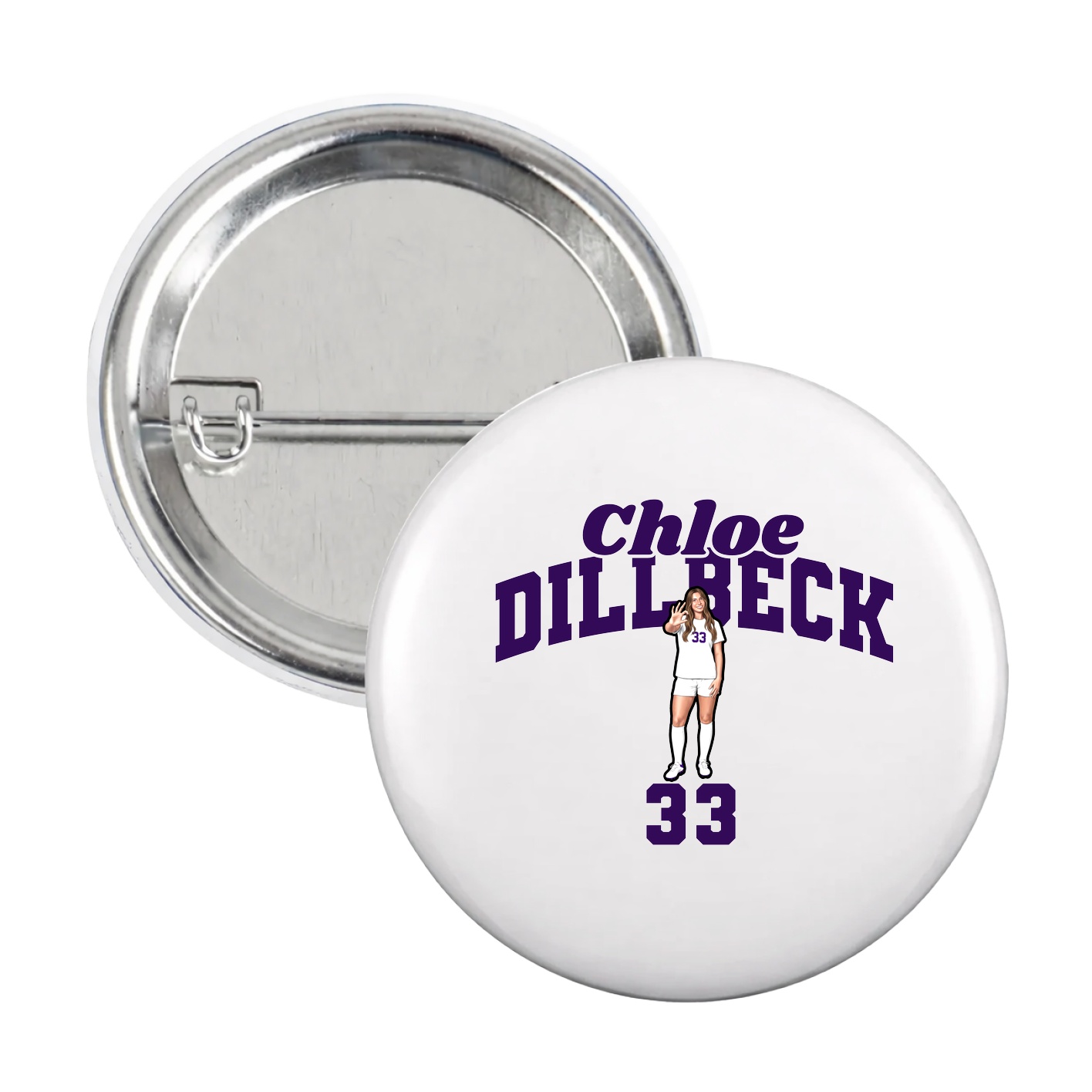 Game Day Button — Signature Arch in White