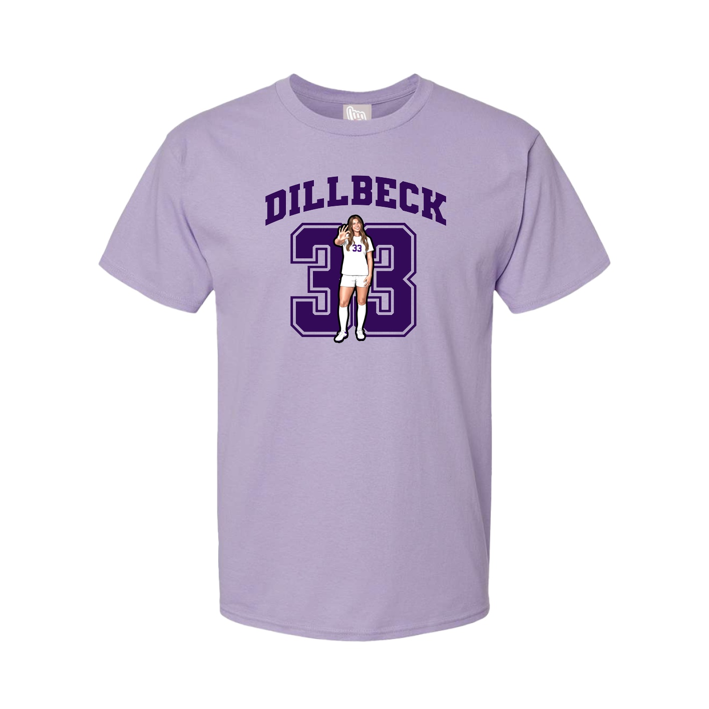 Youth Tee — Number in Purple