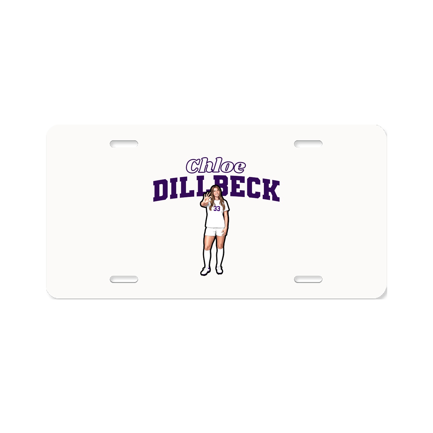 License Plate — Name Arch in Classic