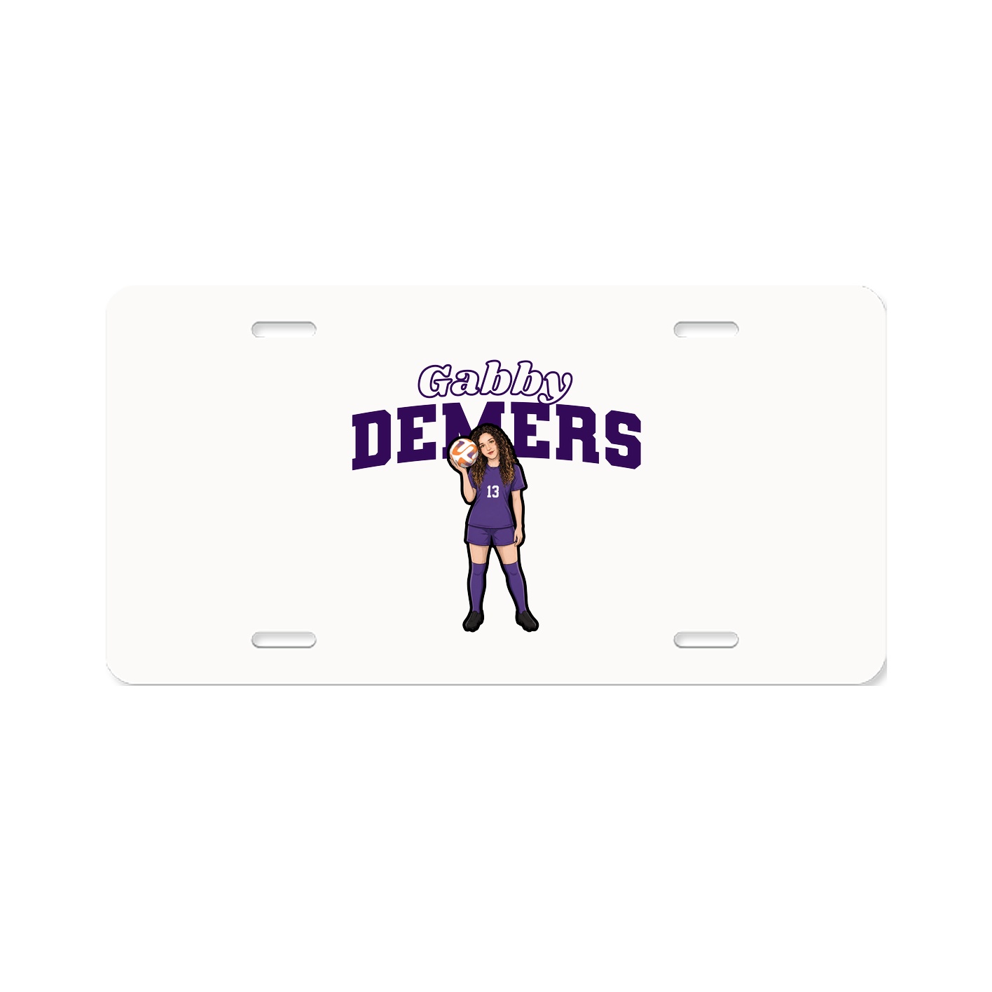 License Plate — Name Arch in Classic