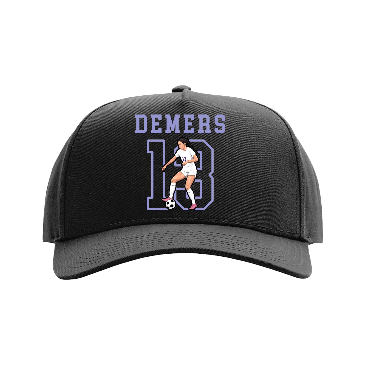 Full Fabric Five-Panel Champ Cap — Shirsey in Black