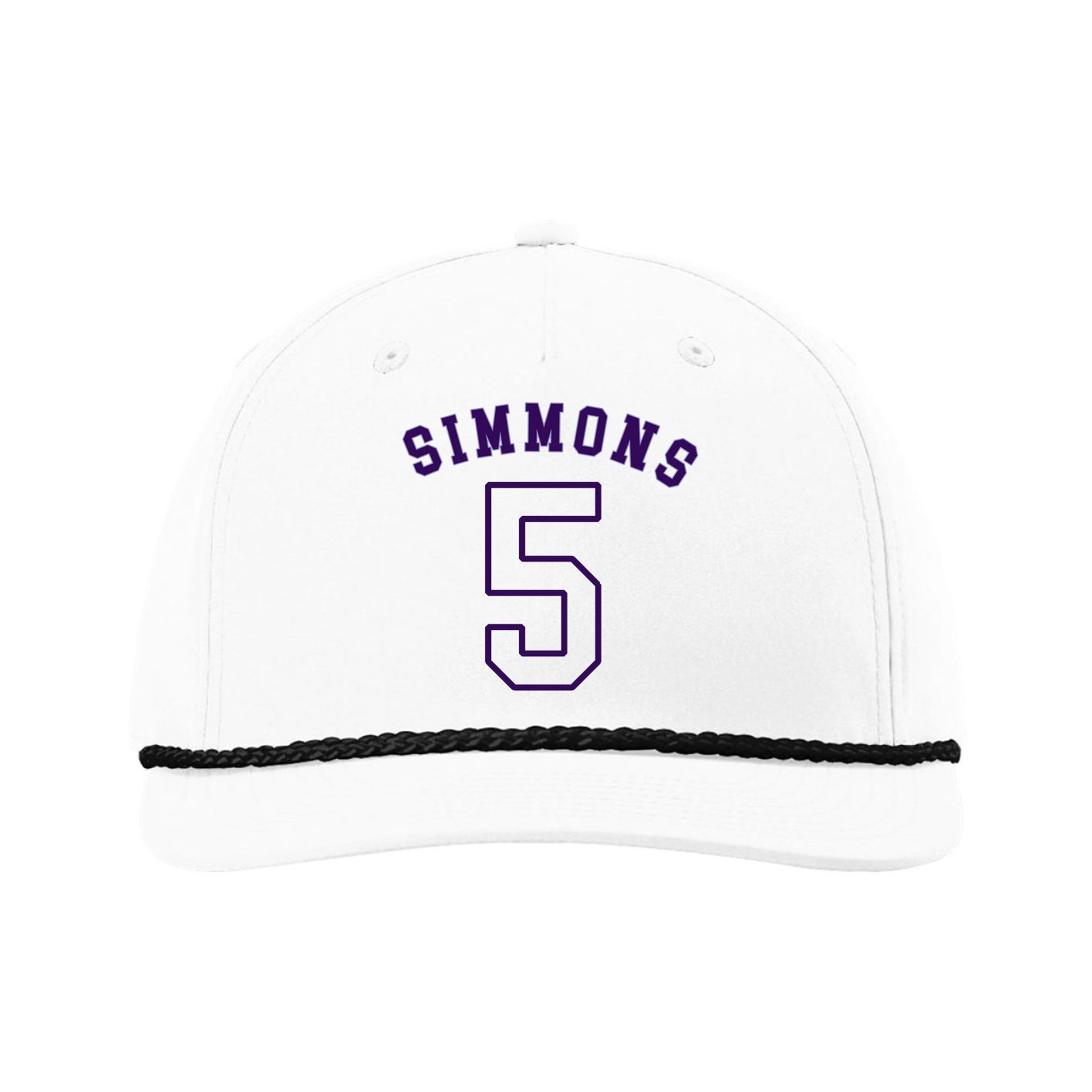 Five-Panel Classic Rope Cap — Shirsey Arch in White