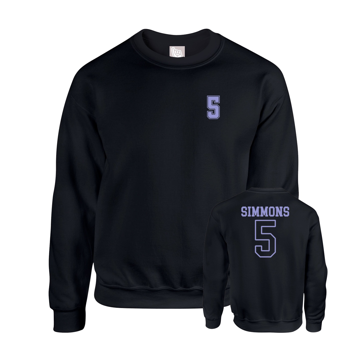 Fleece Crew — Chest Back in Black