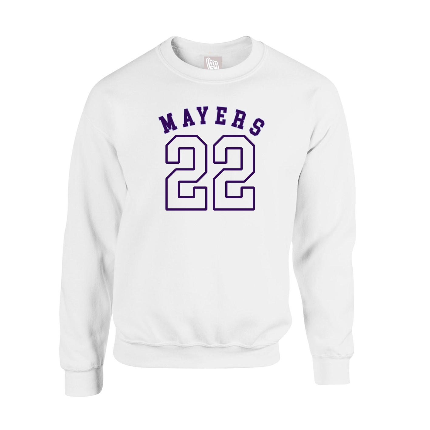 Fleece Crew — Shirsey Arch in White