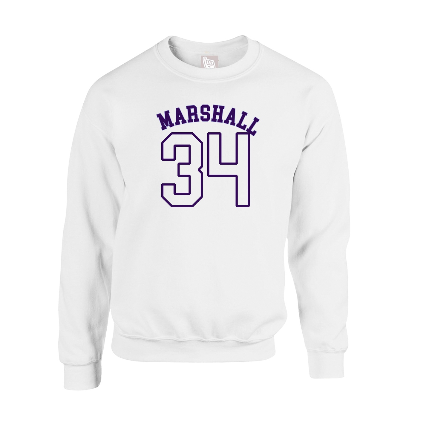 Fleece Crew — Shirsey Arch in White