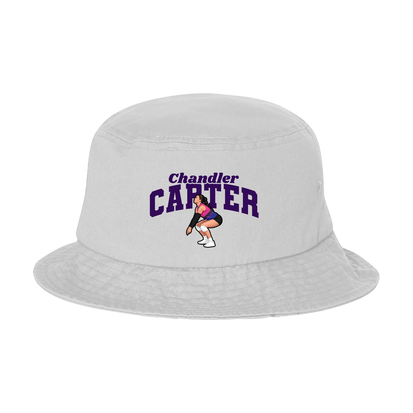 Bucket Cap — Signature Arch in White