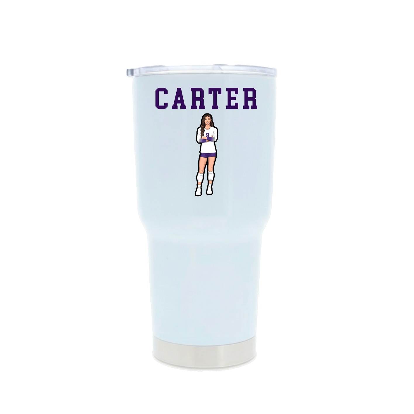 30oz Stainless Steel Tumbler — Shirsey in White