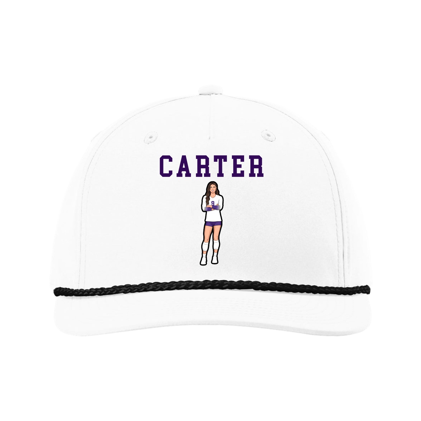 Five-Panel Classic Rope Cap — Shirsey in White