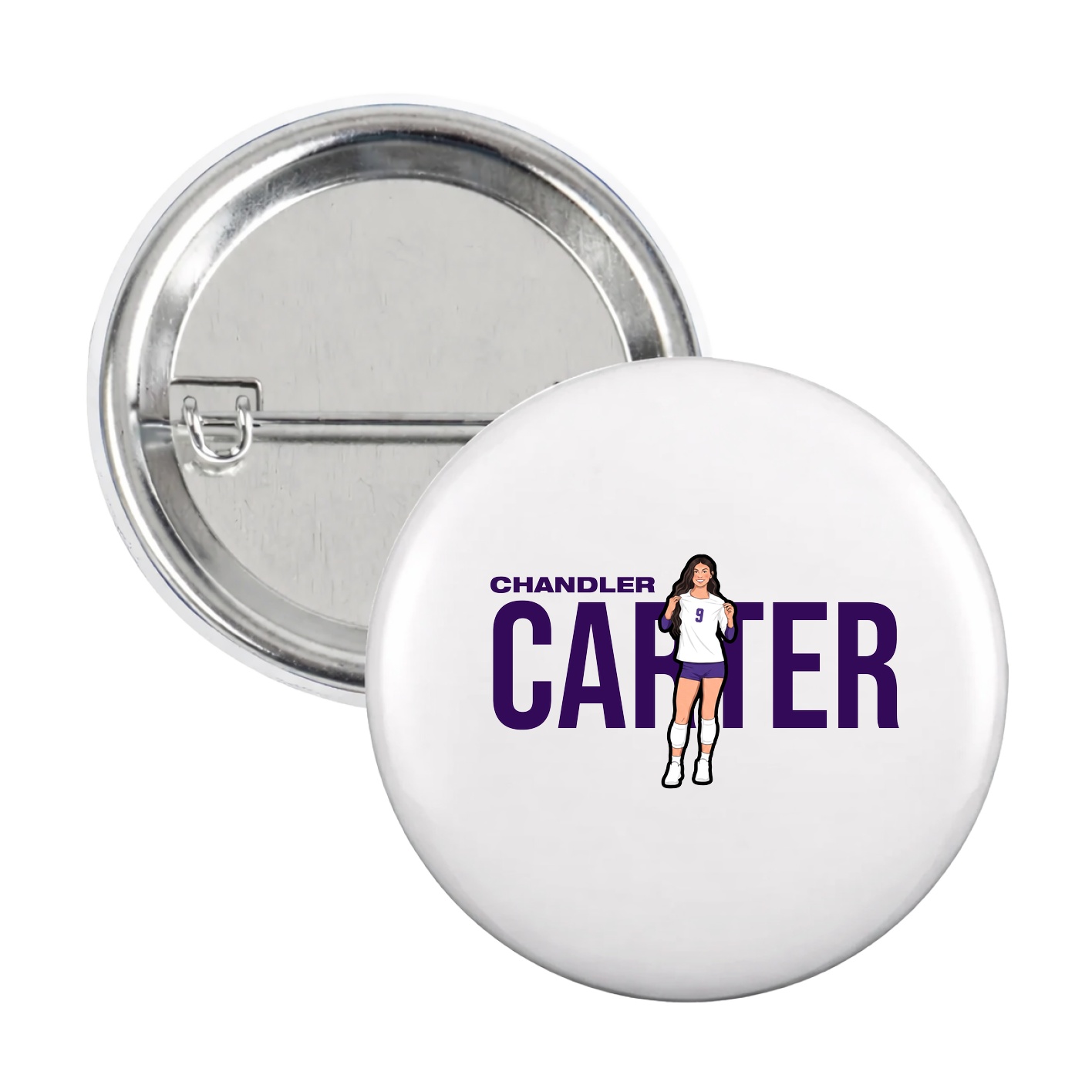Game Day Button — Player Name in White