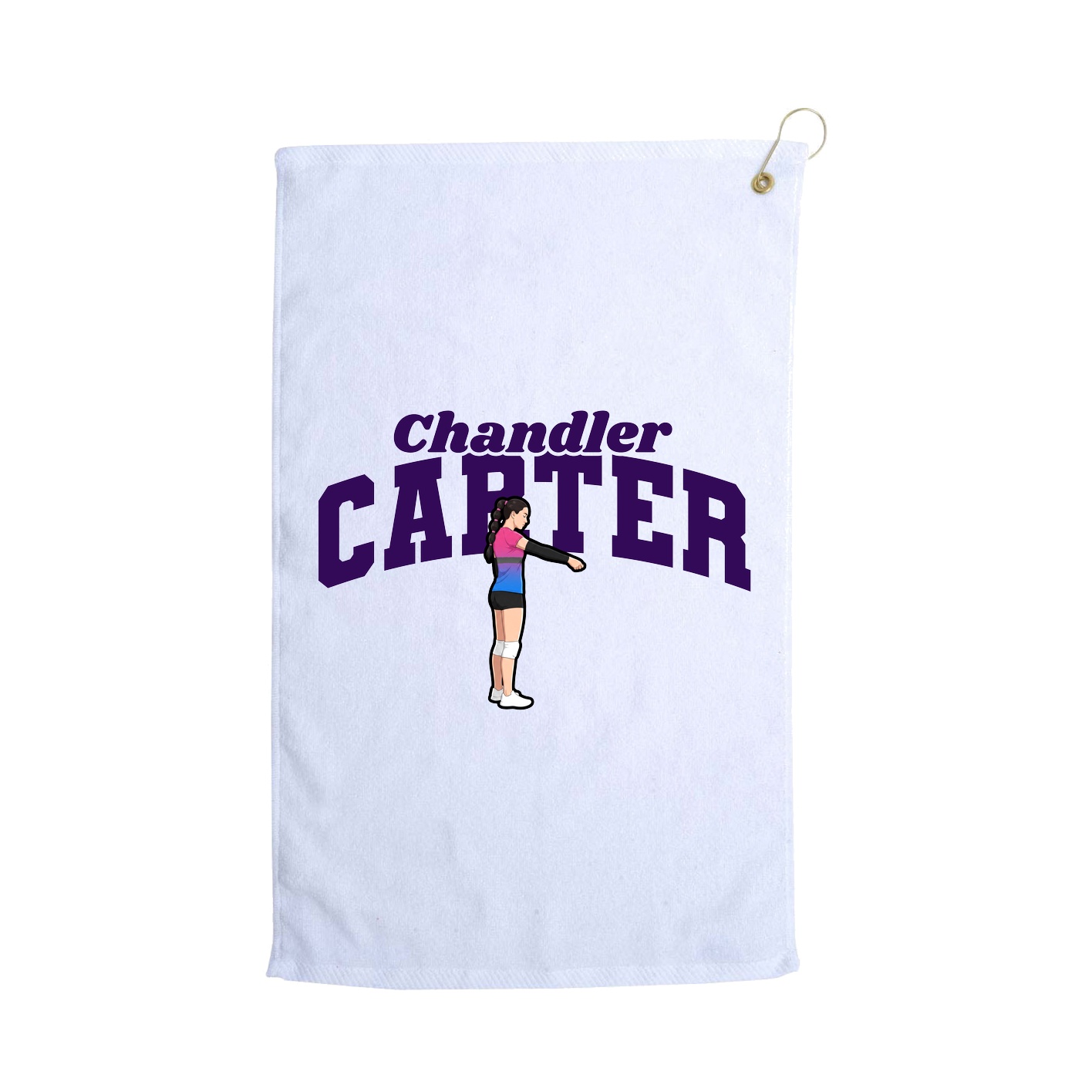 Golf Towel — Signature Arch in White