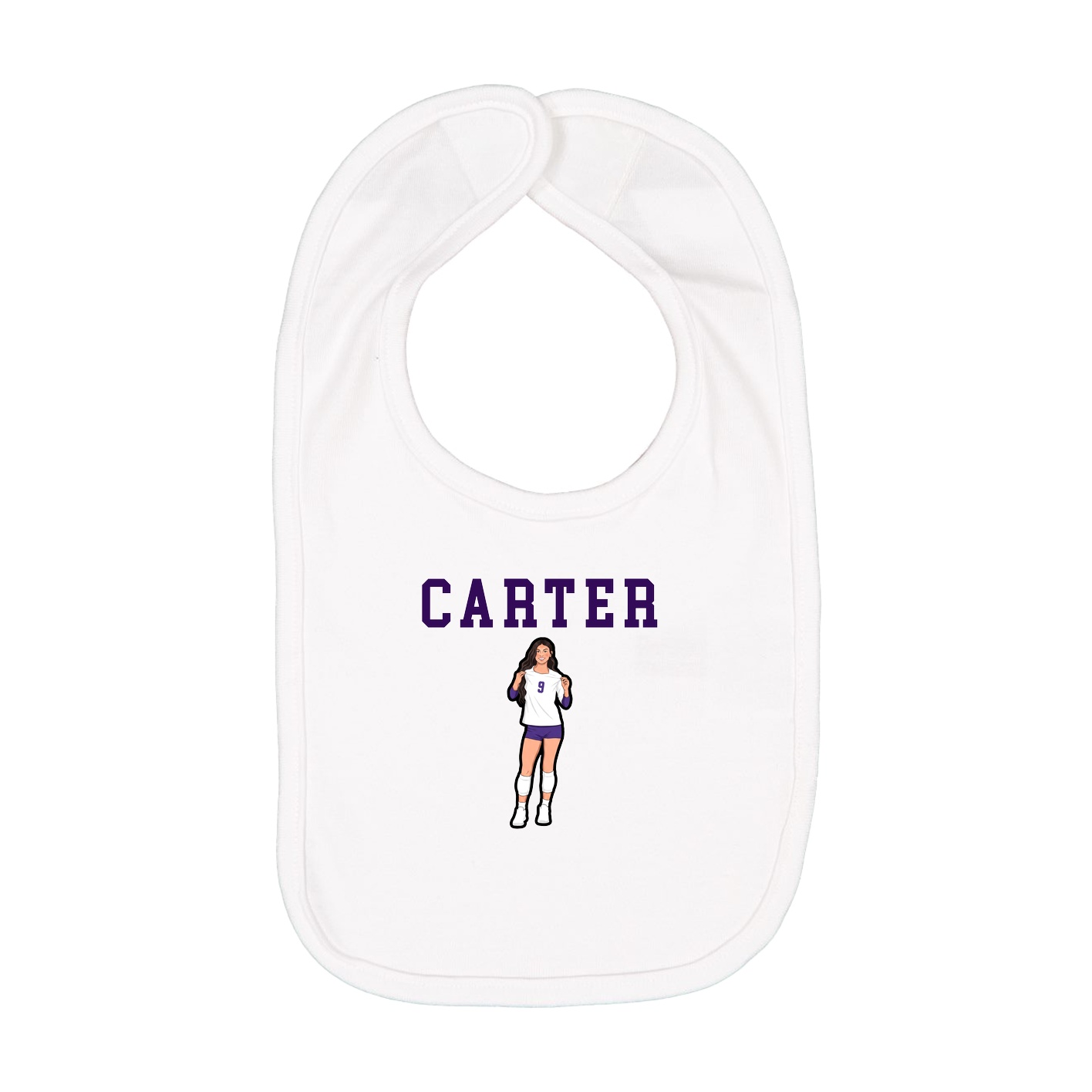 Infant Bib — Shirsey in White