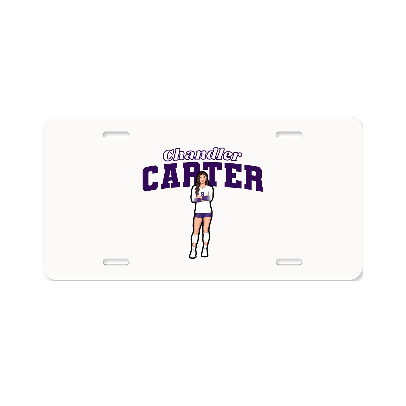 License Plate — Name Arch in Classic